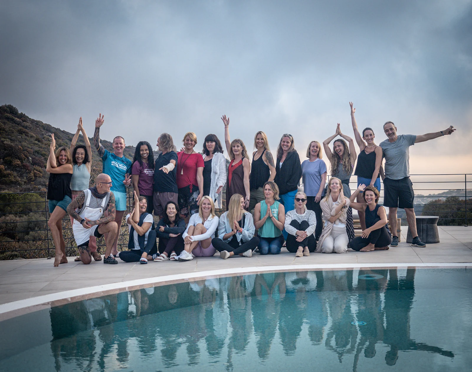 Wellness and Yoga, a pool site gathering in a retreat